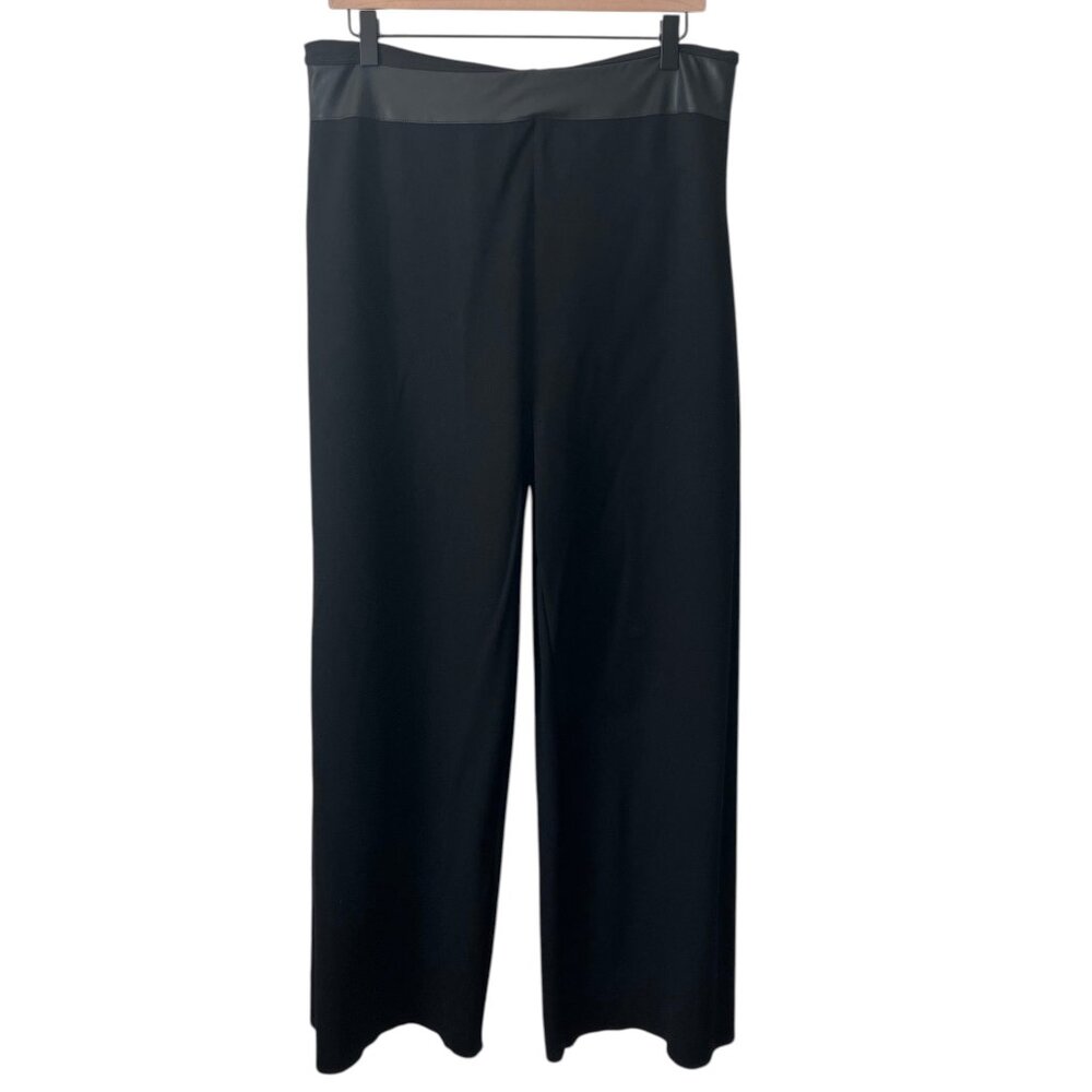 Lyssé New York Black Denver High-Waist Wide Leg Ponte Pants